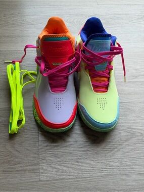 Nike Kids Neon Multicolor Sneakers - Pink, Orange, Yellow & Blue